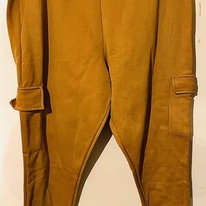 BSP Women’s Xl Mustard Brown Cargo Jogger Pants